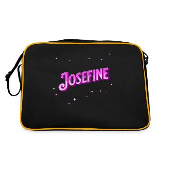 Josefine name personalized - Retro Bag - black/gold - Back