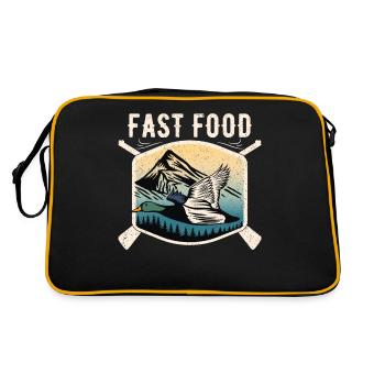 Waterfowl Duck Hunting Hunter Fast Food - Retro Bag - black/gold - Back