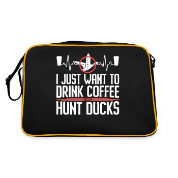 Saison de chasse au canard Chasse aux oiseaux chasseurs - Sac Retro - noir/or - Dos