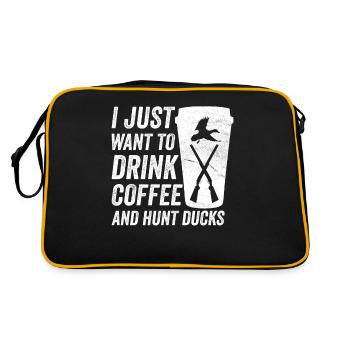Saison de chasse au canard Chasse aux oiseaux chasseurs - Sac Retro - noir/or - Dos