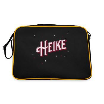 Heike Namen personnalisé - Sac Retro - noir/or - Dos