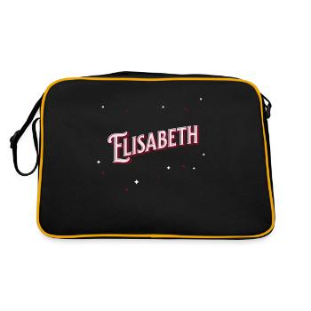 Elisabeth nom personnalisé - Sac Retro - noir/or - Dos