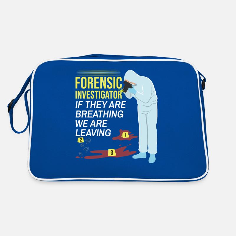 Kriminaltechniker Tatortermittler Forensik Spruch Retro Tasche