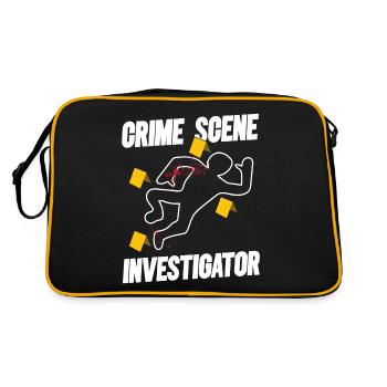 Forensic Technician Crime Scene Investigator Forensic Sentence - Retro Bag - black/gold - Back