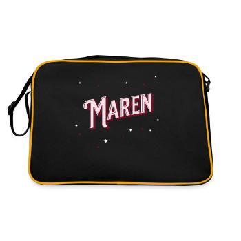 Nom Maren personnalisé - Sac Retro - noir/or - Dos