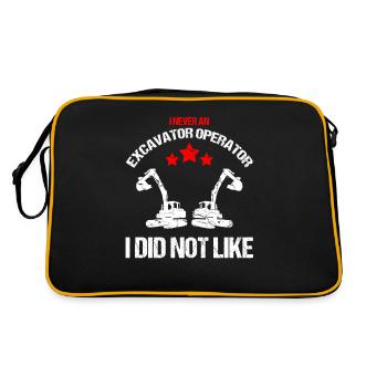 operator and heavy machinery operator - Retro Bag - black/gold - Back