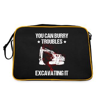 operator and heavy machinery operator - Retro Bag - black/gold - Back