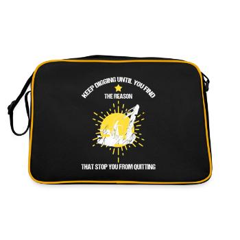 operator and heavy machinery operator - Retro Bag - black/gold - Back