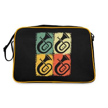 Tenorhorn Joueur de Tenorhorn Joueur de Tenorhorn Joueur de Tenorhorn - Sac Retro - noir/or - Dos