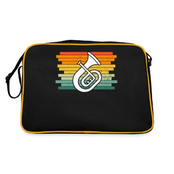 Tenorhorn Joueur de Tenorhorn Joueur de Tenorhorn Joueur de Tenorhorn - Sac Retro - noir/or - Dos