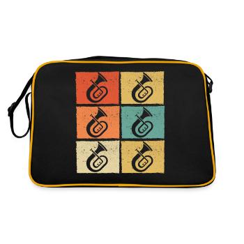 Tenorhorn Joueur de Tenorhorn Joueur de Tenorhorn Joueur de Tenorhorn - Sac Retro - noir/or - Dos