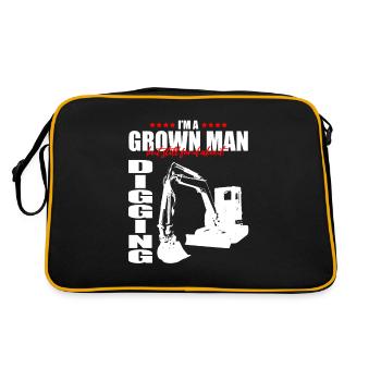 operator and heavy machinery operator - Retro Bag - black/gold - Back
