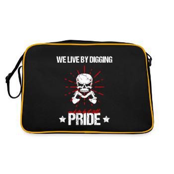 Heavy Equipment Operator and Excavator Operator Design - Retro Bag - black/gold - Back