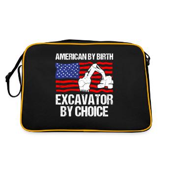 operator and heavy machinery operator - Retro Bag - black/gold - Back