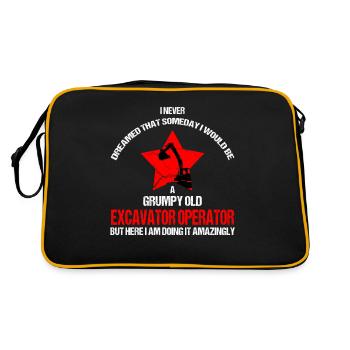 operator and heavy machinery operator - Retro Bag - black/gold - Back