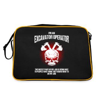 operator and heavy machinery operator - Retro Bag - black/gold - Back