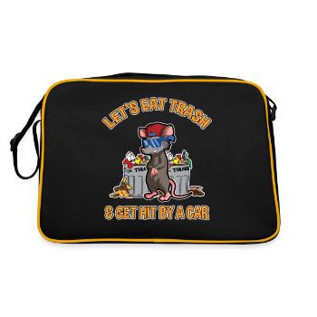 Conception d’opossum pour les amateurs d’opossum et d’opossum - Sac Retro - noir/or - Dos
