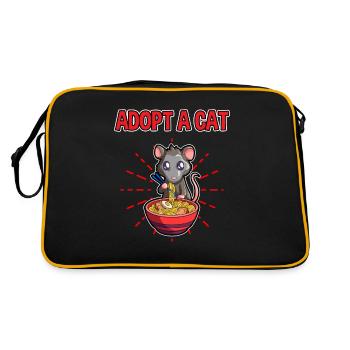 Opossum disant pour les amoureux des animaux et les opossums - Sac Retro - noir/or - Dos