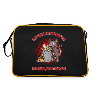 Conception d’opossum pour les amateurs d’opossum et d’opossum - Sac Retro - noir/or - Dos