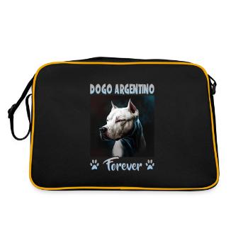 Dog Saying Dogo Argentino Design pour - Sac Retro - noir/or - Dos