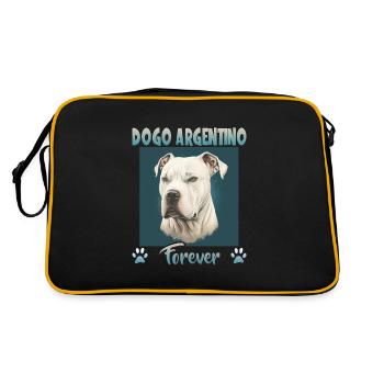 Dog Saying Dogo Argentino Design pour - Sac Retro - noir/or - Dos