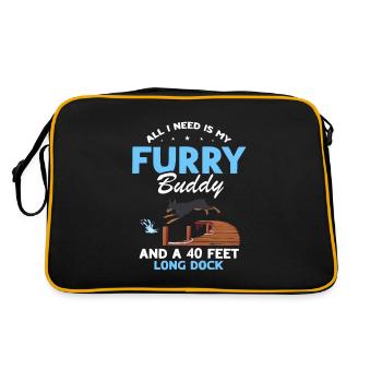 Dock Diving Design for Dog Jumping and Dock Dog - Retro Bag - black/gold - Back