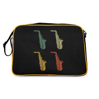 Saxophone Saxophoniste Saxophoniste - Sac Retro - noir/or - Dos