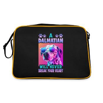 Dog saying Dalmatian design pour les amoureux des chiens - Sac Retro - noir/or - Dos