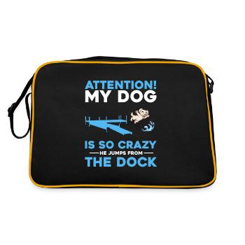 Dock Diving Design for Dog Jumping and Dock Dog - Retro Bag - black/gold - Back