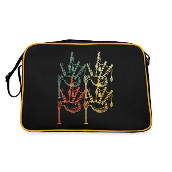 Bagpipes Bagpipes Bagpipe - Retro Bag - black/gold - Back