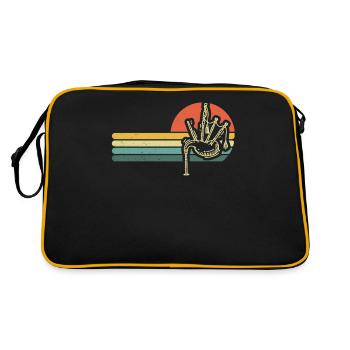 Bagpipes Bagpipes Bagpipe - Retro Bag - black/gold - Back