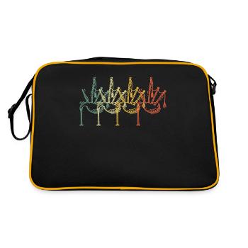 Bagpipes Bagpipes Bagpipe - Retro Bag - black/gold - Back