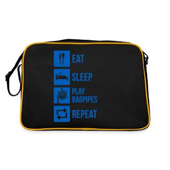 Bagpipes Bagpipes Bagpipe - Retro Bag - black/gold - Back