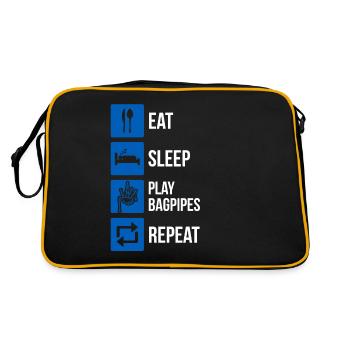 Bagpipes Bagpipes Bagpipe - Retro Bag - black/gold - Back