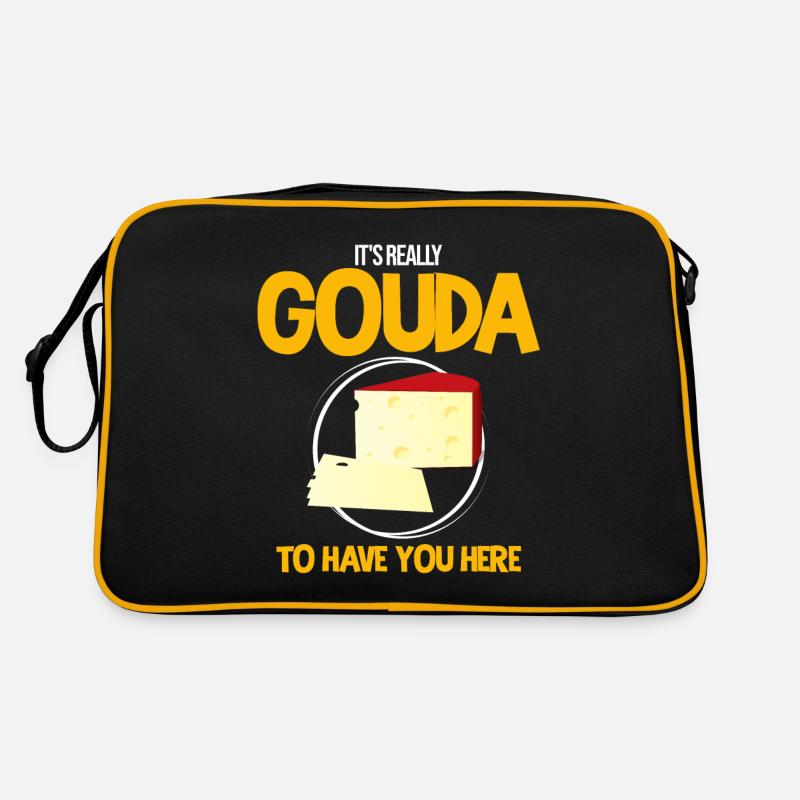 Gouda design pour fromagerie laitière et fromage Gouda Sac Retro