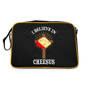 Devis fromagerie pour les amateurs de fromage Gouda et de Gouda - Sac Retro - noir/or - Dos