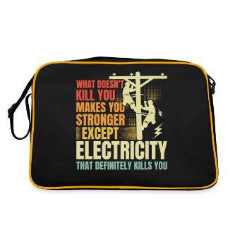 Réseau électrique électrique haute tension - Sac Retro - noir/or - Dos