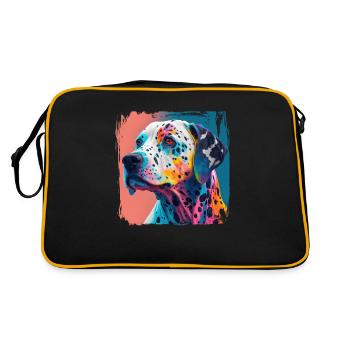 Dog saying Dalmatian design pour les amoureux des chiens - Sac Retro - noir/or - Dos