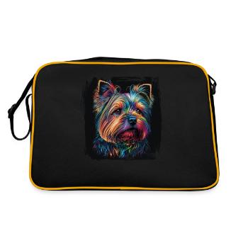 Dog Saying Yorkshire Terrier Design - Sac Retro - noir/or - Dos