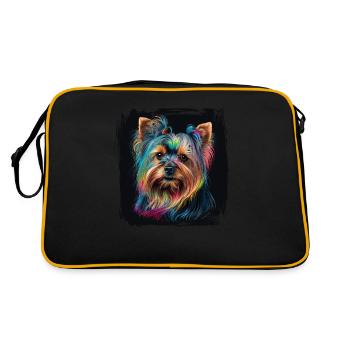 Dog Saying Yorkshire Terrier Design - Sac Retro - noir/or - Dos