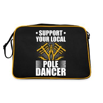 High Voltage Electrician Power Grid - Retro Bag - black/gold - Back