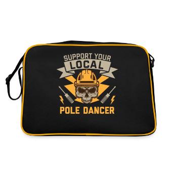 High Voltage Electrician Power Grid - Retro Bag - black/gold - Back
