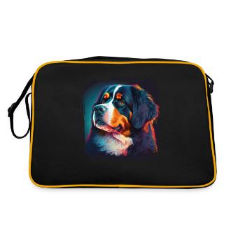 Chiens Bouvier Bernois Amoureux des chiens - Sac Retro - noir/or - Dos