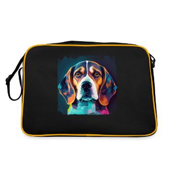 Dog Saying Beagle Design pour les amoureux des chiens - Sac Retro - noir/or - Dos