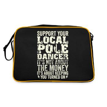 High Voltage Electrician Power Grid - Retro Bag - black/gold - Back
