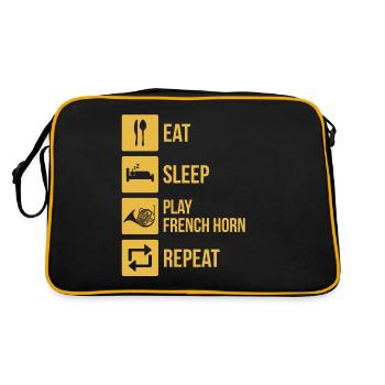 French horn French horn player French hornist - Retro Bag - black/gold - Back