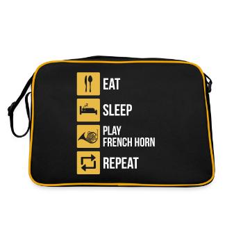 French horn French horn player French hornist - Retro Bag - black/gold - Back