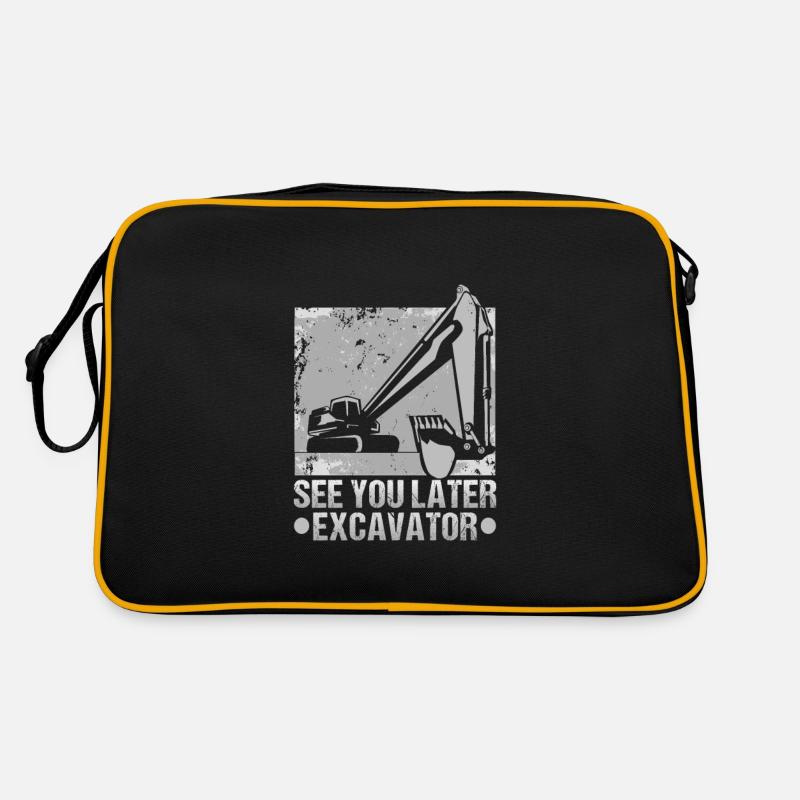 Crane operator design for excavator operators and construction workers Retro Bag