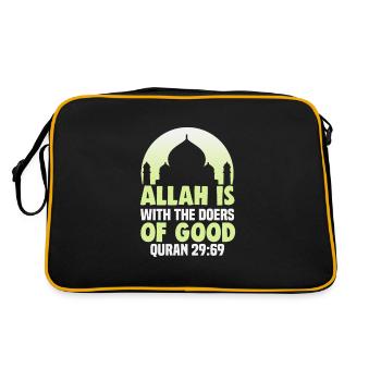 Le verset du Coran L’Islam cite des textes musulmans - Sac Retro - noir/or - Dos