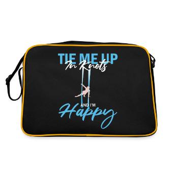 Soies aériennes pour le yoga aérien et la gymnastique aérienne - Sac Retro - noir/or - Dos